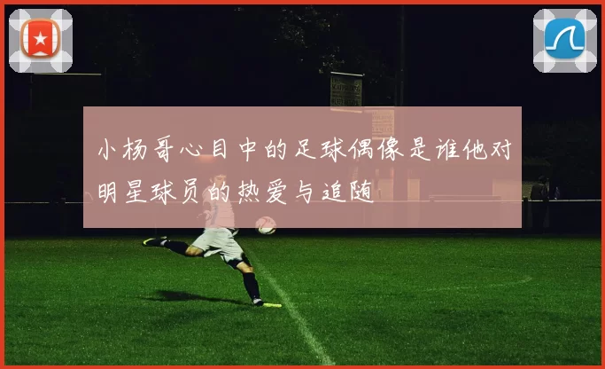 小杨哥心目中的足球偶像是谁他对明星球员的热爱与追随