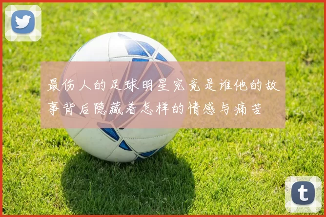 最伤人的足球明星究竟是谁他的故事背后隐藏着怎样的情感与痛苦